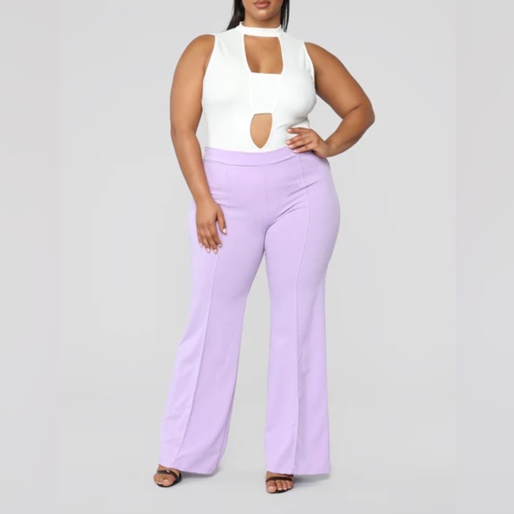 Lavender High-Waisted Women's Pants